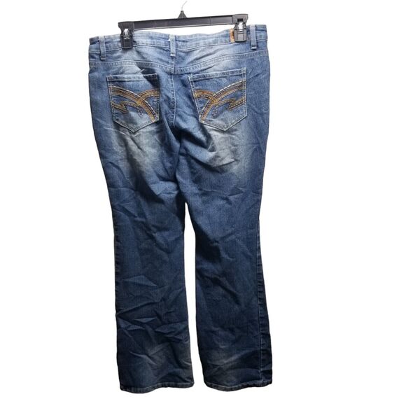 LEI Womens Size 11 Blue Solid Bootcut Jeans - Picture 7 of 10